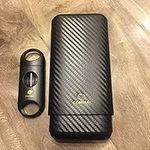 Black Carbon Fiber 3 Ct Wooden Ciga