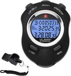 Stop Watch Back Light Timer for Sports,10 Lap Stopwatches with Countdown Alarm Clock Timer for Sports Coach Running Competitions