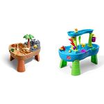 Step2 Dino Dig Sand and Water Play Table + Step2 Rain Showers Splash Pond Water Table