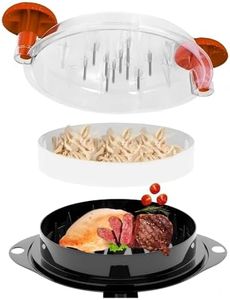 Chicken Shredder Tool Twist Meat Shredder Chicken Breast Shredder Tool Large, Meat Shredder Grinder Meat Masher for Chicken Ground Beef Pork with Steel Spikes Hanging Holes (Orange&Black)