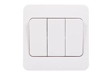 Schneider Electric Lisse White Moulded - 3 Gang 2 Way Wide Rocker Switch, 10AX, GGBL1032WS, White