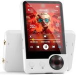 128GB MP3 Player with Upgrade Bluetooth 5.3, Portable High Fidelity Lossless Music Player, 2.4IN Full Touchscreen MP3 Player with Built-in HD Speaker, Dual Headphone Ports, FM Radio, Recording, E-Book