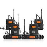 XTUGA IEM1200 Wireless in Ear Monitor System 2 Channel 2/4 Bodypack Monitoring with in Earphone Wireless Type Used for Stage or Studio (4 Bodypacks)