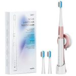 ARPHA Sonic Electric Toothbrush for Adults, Rechargeable Electric Toothbrush with 2 Brush Heds, Smart Timer and Deep Cleaning, Fast Charge 4 Hours Last 60 Days