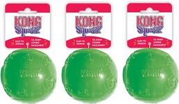 KONG Squeezz Ball Dog Toy - Assorted Medium (2.5" Diameter) - Pack of 3