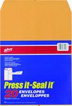 Hilroy Press-It Seal-It Kraft Envelopes, 10 X 13-Inch, 20-Count, Suntan (76046)