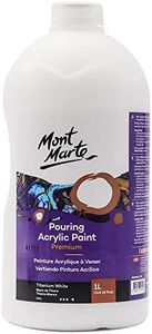 MONT MARTE Premium Pouring Acrylic Paint, 1L (33.8oz),Titanium White, Pre-Mixed Acrylic Paint, Suitable for a Variety of Surfaces Including Stretched Canvas, Wood, MDF and Air Drying Clay