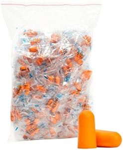 Wellbrite 100-Pairs of Soft Foam Ear Plugs Individually Wrapped for Sleeping, Noise-Canceling, Disposable, Bulk Set for Concert, Music Festival, Sleep (Orange, 0.5x0.95 in)