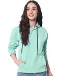 Fflirtygo Womens Fleece Sweatshirt Hoodie � Light Green