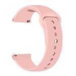 AMiRiTE ASB01 20MM Single Loop Silicone Watch Band/Strap Compatible With Amazfit GTS 2 Mini, Amazfit Bip/Bip U/Pro/Lite, Bip S, Amazfit GTS/ 2/2e, Amazfit GTR Galaxy Watch Active 2 (BABY PINK)