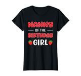 Strawberry Pattern Nanny of the Birthday Girl T-Shirt