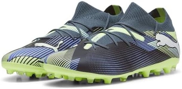 PUMA Future 7 Match MG, Soccer Shoe Unisex Adulto, Gray Skies White-Fizzy Apple, 39 EU
