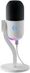 Logitech G Yeti GX Dynamic RGB Gaming Microphone with LIGHTSYNC, USB Mic for Streaming, Supercardioid, USB Plug and Play for PC/Mac - Off White