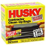 Husky HK42WC032B 42-Gallon Contractor Clean-Up Bags, 32-Count ( x2 )