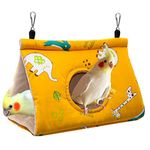 RANYPET Winter Warm Bird Nest House - Hanging Hammock Velvet Shed Hut Cage Plush Fluffy Birds Hideaway Sleeping Bed Fuzzy for Parrot Parakeet Cockatiels Budgies Lovebird African Grey