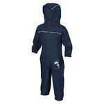 Hazy Blue Rain Drop Waterproof All In One kids suit (Navy, 4-5 Years)