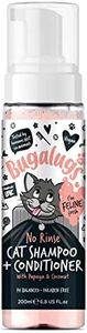 Bugalugs No Rinse Cat Shampoo & Conditioner with Papaya & Coconut. Brush through, no rinse shampoo & conditioner for cats and kittens. Foam action grooming dry shampoo kitten (No Rinse Shampoo)