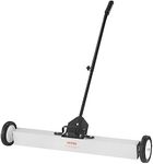 VEVOR 24.9 kg Rolling Magnetic Sweeper with Wheels,Push-Type Magnetic Pick Up Sweeper, Large Magnet Pickup Lawn Sweeper with Telescoping Handle, Easy Cleanup of Workshop Garage Yard