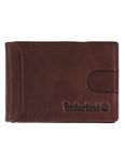 Timberland Men's Slim Leather Wallet with Front Pocket, Altroz Money Clip Brown, One Size, Slim Leather Wallet with Front Pocket for Credit Cards