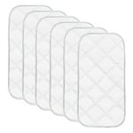 Sunny zzzZZ 6 Pack Baby Waterproof Changing Pad Liners - Quilted Thicker Ultra Soft Changing Table Cover Liners - Durable & Easy to Clean (White with Grey Edging, 23" x 11"