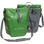 VAUDE Rear Pannier Bike Bag - Set of 2 - PVC-Free Tarpaulin Bike Panniers - Waterproof Pannier Bags with a 28 Litre Total Storage Volume - Parrot Green