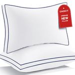 Premium Pillows Standard Size Set of 2, Fluffy and Supportive 7D Down Alternative Bed Pillow, Luxury Soft Hotel Quality Gusseted Pillow for Side Back Stomach Sleeper,Relief Neck Head and Shoulder Pain