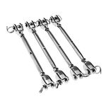 OTOTEC 4Pcs 5mm Stainless Steel Rigging Screw Jaw Closed Body Jaw Turnbuckle Thread