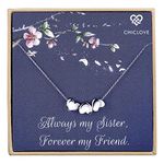 CHICLOVE Tiny Heart Necklace, Three Sister Gift, Gift for Best Friend,Dainty Heart Necklace, Delicate Necklace, Bridesmaid Gift