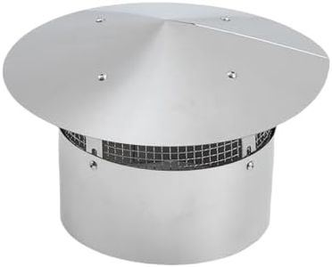 GarveeTech 6 Inch Round Stainless Steel Chimney Cap - Cone Top with Screen, Fireplace Exhaust & Roof Rain Cap, Exterior Stove Pipe, Easy Install