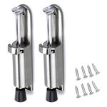 IGNPION 2 pcs Stainless Steel Kick Down Door Locks Stopper Holder Spring Loaded Adjustable