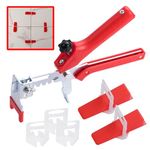 400PCS Tile Leveling System 3mm 300pcs Tile Level Wedge Spacer Plus 100pcs Resuable Wedges with A Tile Leveling Pliers