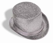 Forum Novelties Men's Adult Glitter Mesh Costume Hat, Silver, One Size