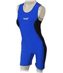 USI UNIVERSAL THE UNBEATABLE Wrestling Suit Costume Dress For Women, (Blue, Size M) Wrestling Singlet With Nylon Elastane Fabric 210 Gsm, Irritation Free Flat Lock Seam, Grip Elastic On Bottom Hole