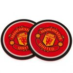 Manchester United F.C. 2pk Coaster Set Official Merchandise