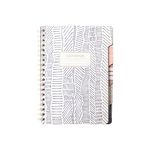 Fringe Studio Large Tab Notebook,Tribal Lines, Flexible Paperback Cover, College Ruled, 5 Subject/Die-Cut Dividers, 7.25" X 10", 180 Lined Pages (343007), Multicolor