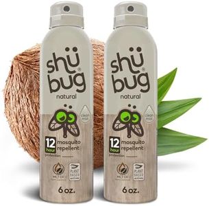 Shubug Clean Mist Natural Insect Repellent Spray, DEET Free Mosquito and Tick Protection, Long Lasting Up to 12 Hours, Unscented, 6oz (Pack of 2)