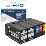 LCL Compatible for Canon PGI-1200 PGI-1200XL PGI-1200XLBK PGI-1200XLC PGI-1200XLM (5-Pack 2Black Cyan Magenta Yellow) Pigment Ink Cartridge for Canon Maxify MB2720 MB2350 MB2320 MB2120 MB2050 MB2020