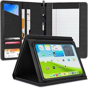 KHOMO Universal Padfolio Case - Portfolio Organizer for Tablet 8.5 up to 11 inch – Notebook Pad Holder Folder for iPad, Air, Pro & Others