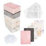 Ideashop Marble Earring Cards for Jewelry, 900Pcs Marble Earring Necklace Display Card Holder Set with 5 Color 250Pcs Jewelry Display Cards, 150Pcs Self-Seal Bags, 500Pcs Earring Backs, 2 x 2.8 In