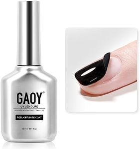 GAOY Peel Off Gel Base Coat for Gel Nail Polish, 16ml Peelable Clear Foundation for Use with UV LED Nail Lamp