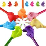 MDCEO Pencil Grips for Children, 7 Pcs Silicone Pen Grippers Ergonomic Writing Aid Grip Posture Correction Tool for Kids Autism Adults Special Needs Righties or Lefties