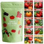 Scott&Co. Tomato Seed Variety Pack, Indoor, Outdoor, UK Planting, Moneymaker, Roma VF, San Marzano, Golden Sunrise, Red Cherry, Tigerella Tomato Seeds, Gardening Gifts for Women and Men