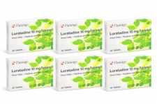 6 Months Supply Loratadine Hayfever & Allergy Relief Antihistamine Tablets 10mg (30x6) GSL