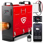 GEARFLOW Diesel Air Heater 8KW, All in One 12V / 24V / 110-240V Night Parking Heater With LCD, Bluetooth APP, Remote Control, AC Power Adapter, Fast Heating For Campervan RV Bus Car Boat Camping Truck