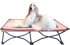 YEP HHO 47 Inches/120cm Long Elevated Folding Pet Bed Cot Travel Portable Breathable Cooling Textilene Mesh Sleeping Dog Bed (47 Inches/120cm (Pack of 1), Pink)