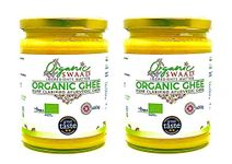 2 x 450g Great Taste 2020 Winner - Organic Certified - Grass Fed Cows – English Ayurvedic Clarified Ghee by Organic Swaad = 900g