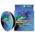 Ashconfish Colorfast Braided Fishing Line- 4 Strands Braided Lines Fadeless -Abrasion Resistant - Zero Stretch-Smaller Diameter, 300M/328Yards 35LB Black