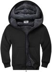 JACKETOWN Hoodie for Boys Fleece Jacket Zip Up Sherpa Lined Hooded Sweatshirts with Two Pockets 6-15 Years Old