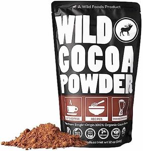 Wild Foods Organic Cocoa Powder | Single Origin Unsweetened Keto Chocolate Powder for Cooking & Baking | 100% Natural Cacao Beans | Sugar Free Non Dutch Raw Superfood Powder | 12 oz