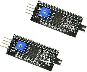 hiBCTR 2pcs I2C Adapter Board for 1602/2004 LCD Display: 5V Serial Interface Module with Address Jumpers